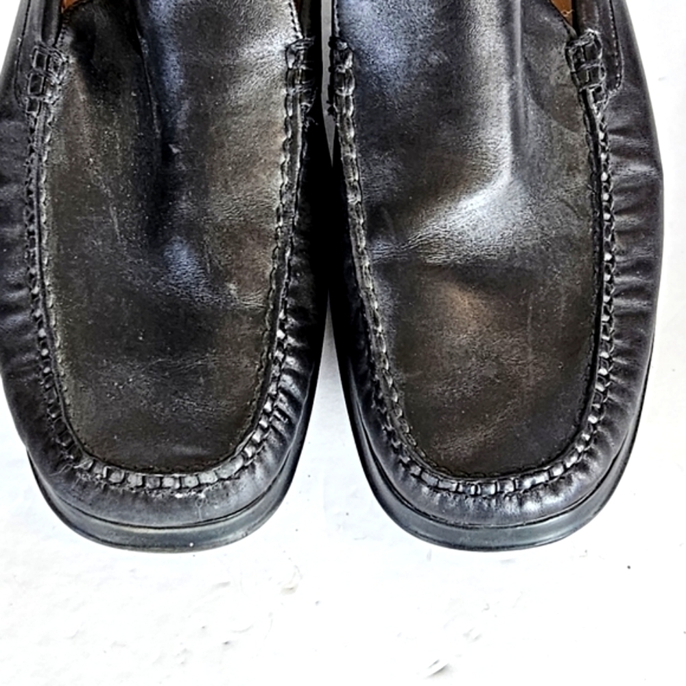 Cole Haan Mens Black Leather Loafers Size 10 - Picture 2 of 7